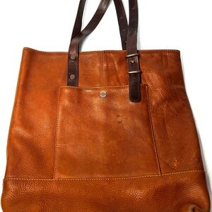 Pendleton Genuine Leather Tote Bag Brown Heritage Shoulder Bag Large